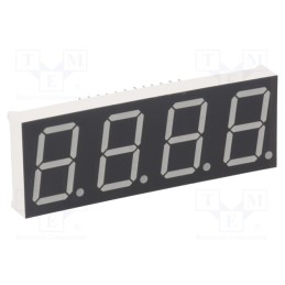 1 pcs x LUCKYLIGHT - KW4-801AGB - Display: LED, 7-segment, 20.4mm, 0.8', No.char: 4, yellow-green