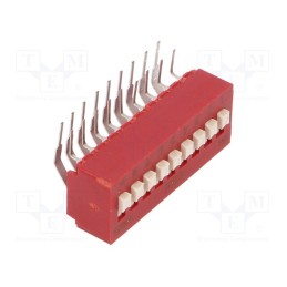 1 pcs x C&K - BD09AV - Switch: DIP-SWITCH, Poles number: 9, 0.1A/50VDC, Pos: 2, -40÷85°C