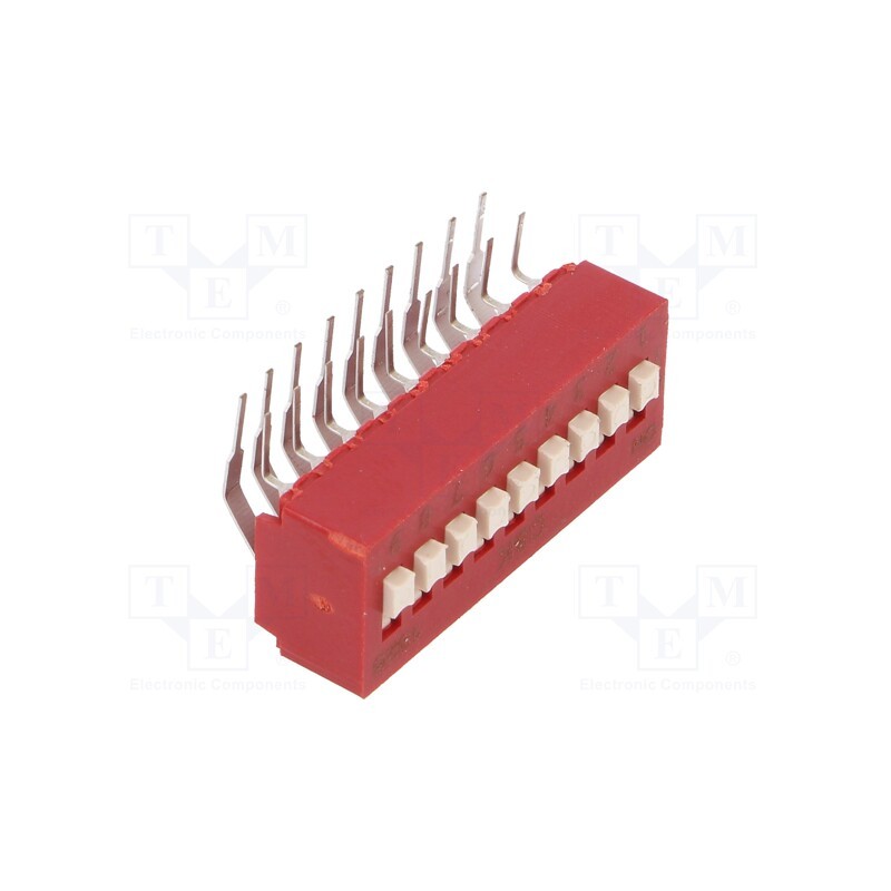 1 pcs x C&K - BD09AV - Switch: DIP-SWITCH, Poles number: 9, 0.1A/50VDC, Pos: 2, -40÷85°C