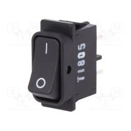 1 pcs x Marquardt - 1552.2602 - ROCKER, DPST, Pos: 2, ON-OFF, 16A/250VAC, black, IP40, none, 100mΩ