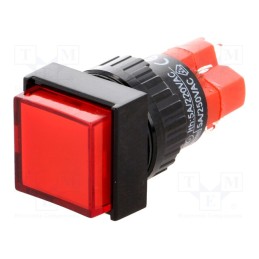 1 pcs x ONPOW - LAS1F-11/R/230V-IP40 - Switch: push-button, Pos: 2, SPDT, 3A/250VAC, 2A/24VDC, ON-(ON)
