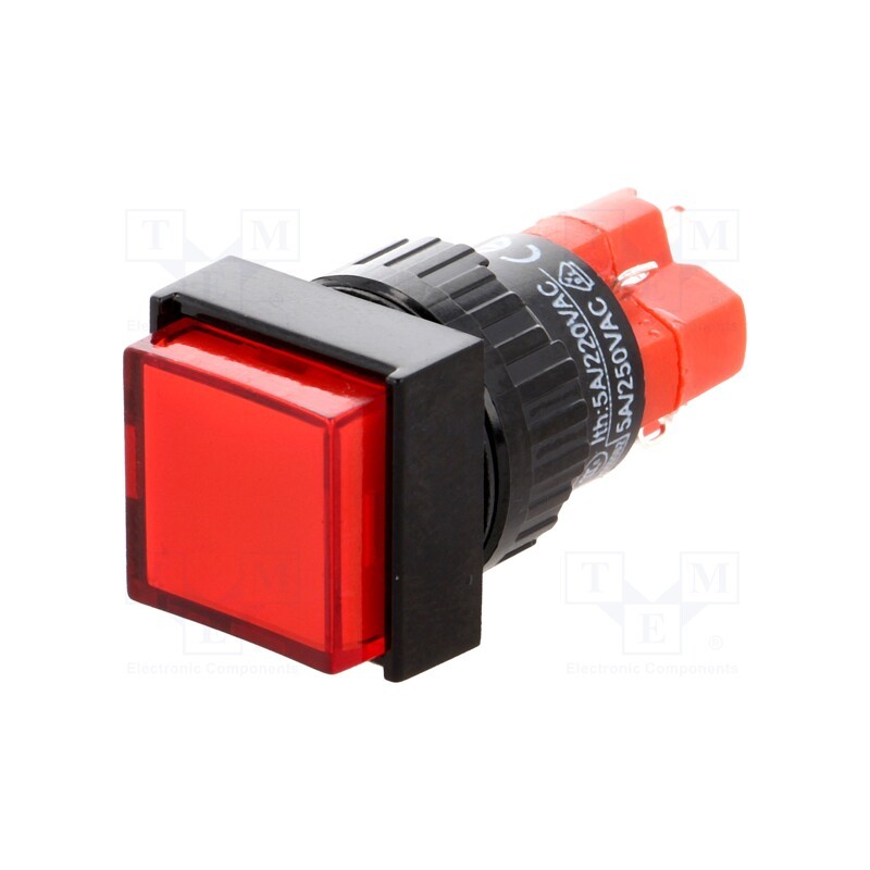 1 pcs x ONPOW - LAS1F-11/R/230V-IP40 - Switch: push-button, Pos: 2, SPDT, 3A/250VAC, 2A/24VDC, ON-(ON)