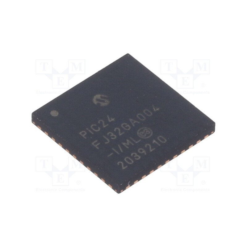 1 pcs x MICROCHIP TECHNOLOGY - PIC24FJ32GA004-I/ML - IC: PIC microcontroller, 32kB, 32MHz, SMD, QFN44, PIC24, 8kBSRAM