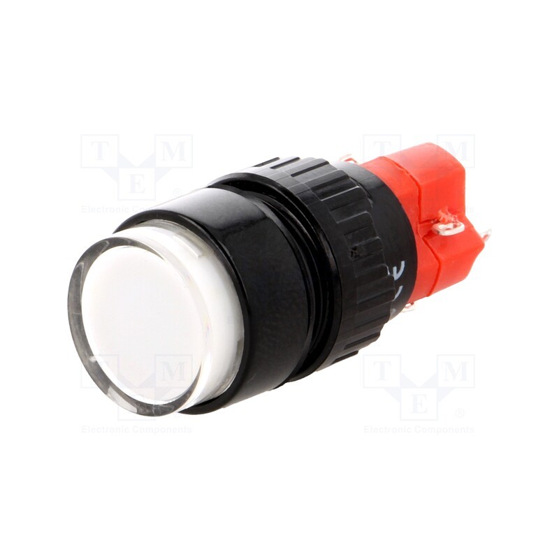 1 pcs x ONPOW - LAS1Y-11/W/230V-IP40 - Switch: push-button, Pos: 2, SPDT, 3A/220VAC, 2A/24VDC, ON-(ON)