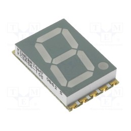 1 pcs x KINGBRIGHT ELECTRONIC - KCSA56-105 - Display: LED, 7-segment, 14.22mm, 0.56', No.char: 1, red, 4.7÷30mcd