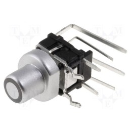 1 pcs x HIGHLY ELECTRIC - PB6156RSL-5-102 - Switch: keypad, Pos: 2, SPST-NO, 0.05A/12VDC, silver, LED, white, THT