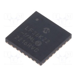 1 pcs x MICROCHIP TECHNOLOGY - PIC18LF26K22-I/ML - IC: PIC microcontroller, 64MHz, 1.8÷3.6VDC, SMD, QFN28, PIC18,