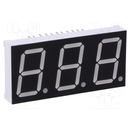 1 pcs x WENRUN - LTD080AUE-103A-01 - Display: LED, 7-segment, 20.32mm, 0.8', No.char: 3, red, 11mcd