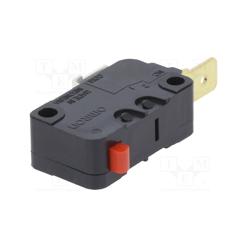 1 pcs x OMRON OCB - D3V162C5 - Microswitch SNAP ACTION, 16A/250VAC, without lever, SPST-NC