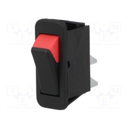 1 pcs x BULGIN - C1300XBMBBR - ROCKER, SPST, Pos: 2, ON-OFF, 16A/250VAC, black-red, none, 1300