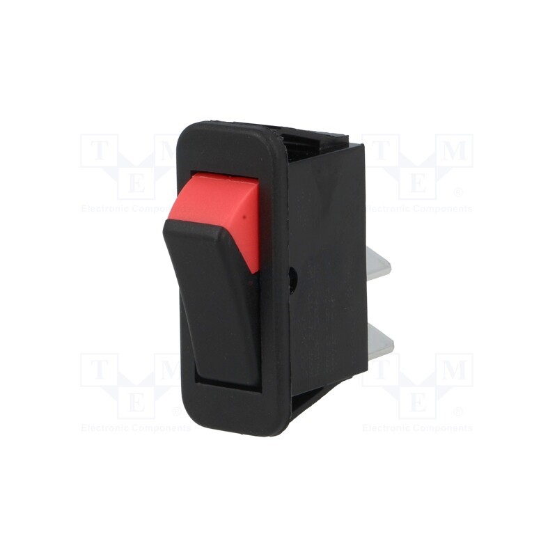 1 pcs x BULGIN - C1300XBMBBR - ROCKER, SPST, Pos: 2, ON-OFF, 16A/250VAC, black-red, none, 1300