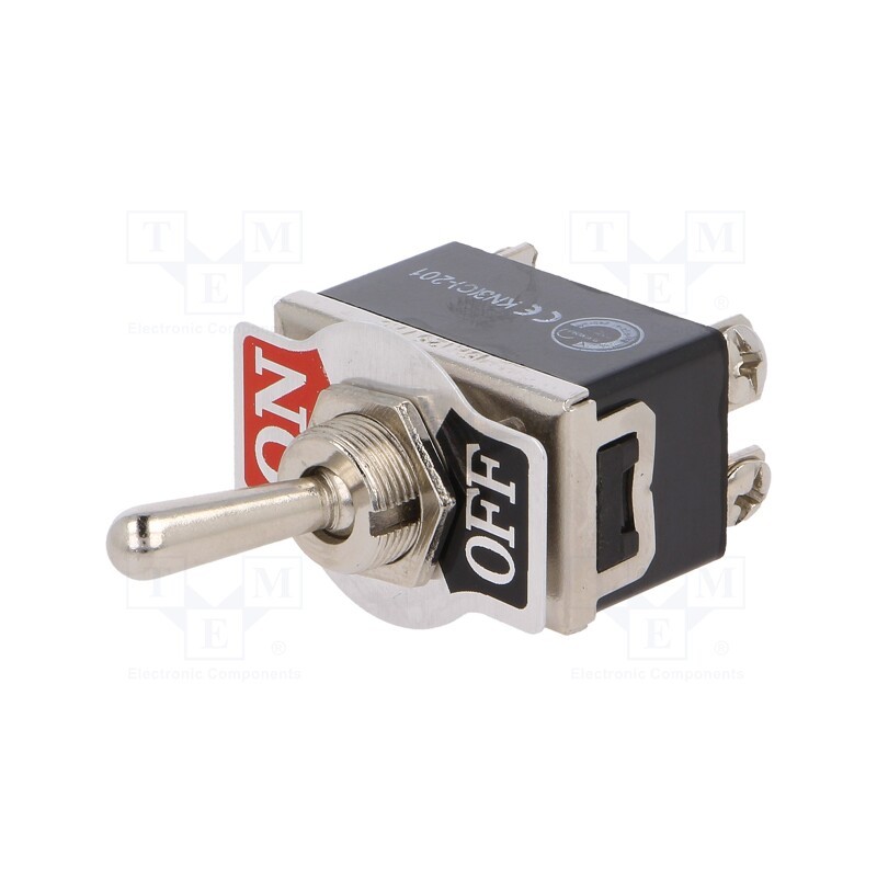 1 pcs x - KN3(C)201AA1 - Switch: toggle, Pos: 2, DPST, ON-OFF, 10A/250VAC, Leads: M3 screws