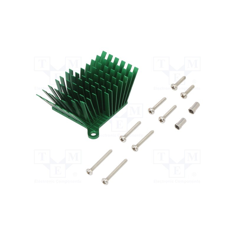 1 pcs x Advanced Thermal Solutions - ATS-1040-C1-R0 - Heatsink: extruded, grilled, BGA, green, L: 40mm, W: 38mm, H: 25mm