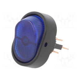 1 pcs x SWITCH COMPONENTS - RD1-1A-DC-1-UL - ROCKER, SPST, Pos: 2, ON-OFF, 30A/12VDC, blue, LED, Rcont max: 50mΩ