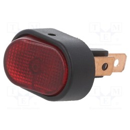 1 pcs x SWITCH COMPONENTS - RD1-1A-DC-1-RL - ROCKER, SPST, Pos: 2, ON-OFF, 30A/12VDC, red, LED, Rcont max: 50mΩ