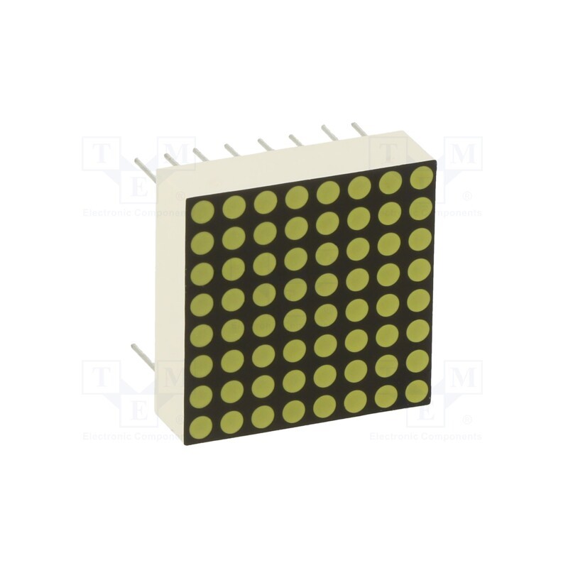 1 pcs x OPTOSUPPLY - OSL640781-AW - Display: LED, matrix, 8x8, white, 100mcd, 20x20mm, 2.9÷3.4V