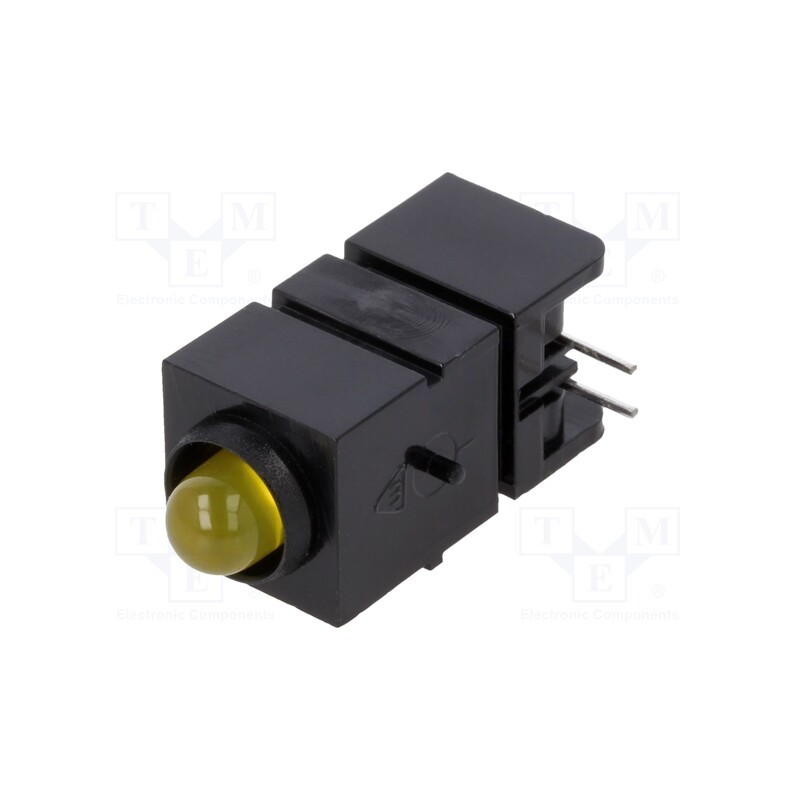 1 pcs x MENTOR - 1800.7032 - LED, in housing, yellow, 5mm, No.of diodes: 1, 20mA, 60°, 15÷30mcd