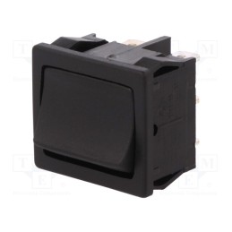 1 pcs x Marquardt - 1804.1121 - ROCKER, DPDT, Pos: 2, ON-ON, 10A/250VAC, black, IP40, none, 100mΩ