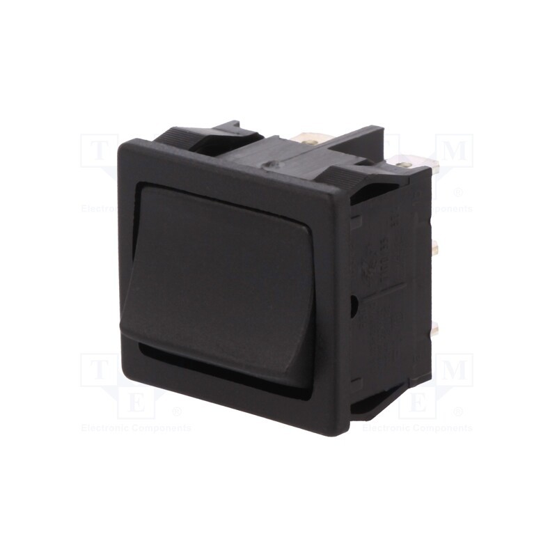 1 pcs x Marquardt - 1804.1121 - ROCKER, DPDT, Pos: 2, ON-ON, 10A/250VAC, black, IP40, none, 100mΩ