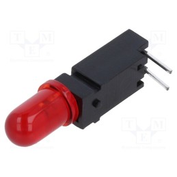 1 pcs x MENTOR - 1804.2031 - LED, in housing, red, 5mm, No.of diodes: 1, 20mA, Lens: red,diffused