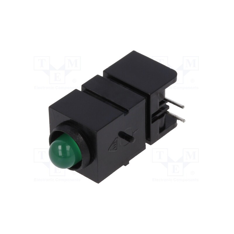 1 pcs x MENTOR - 1800.8032 - LED, in housing, green, 5mm, No.of diodes: 1, 20mA, 60°, 15÷30mcd