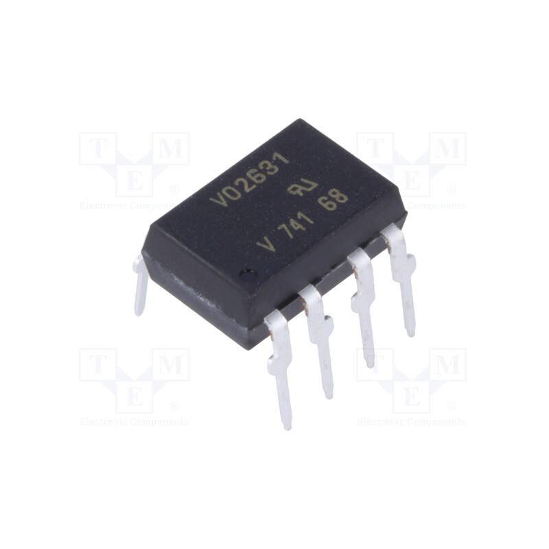 1 pcs x VISHAY - VO2631 - Optocoupler, THT, Ch: 2, OUT: logic, 1.5kV, 10Mbps, DIP8