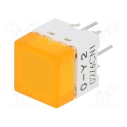 1 pcs x OMRON OCB - B3W-9000-Y2Y - Switch: keypad, Pos: 2, SPST-NO, 0.05A/24VDC, yellow, LED, yellow