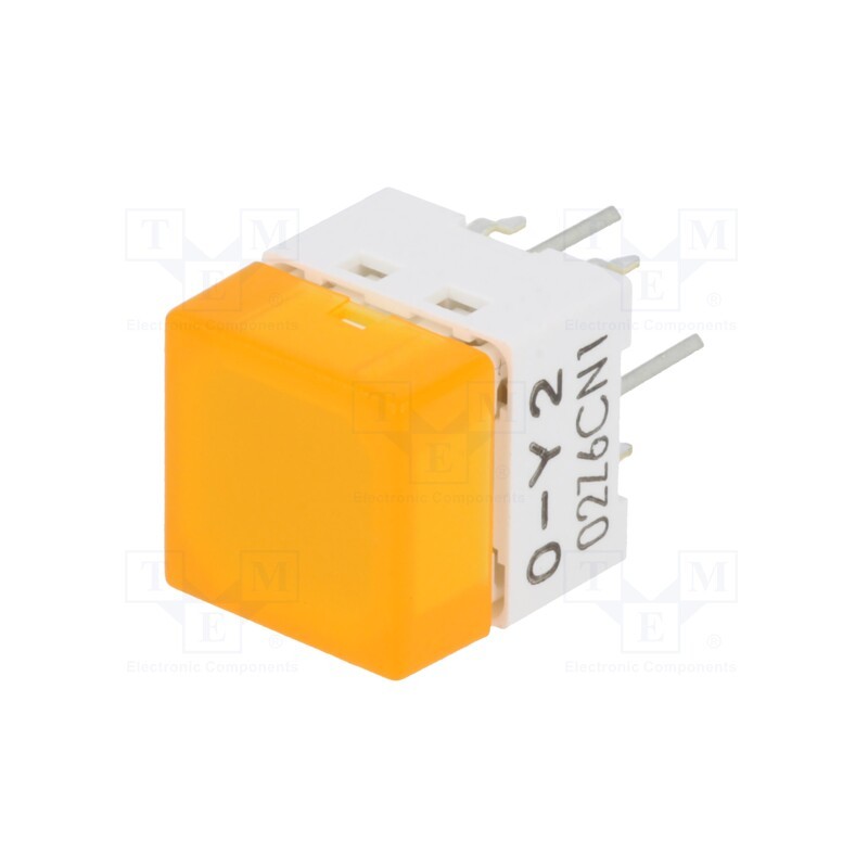 1 pcs x OMRON OCB - B3W-9000-Y2Y - Switch: keypad, Pos: 2, SPST-NO, 0.05A/24VDC, yellow, LED, yellow
