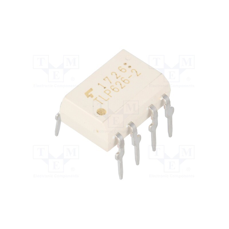 1 pcs x TOSHIBA - TLP626-2(F) - Optocoupler, THT, Ch: 2, OUT: transistor, Uinsul: 5kV, Uce: 55V, DIP8