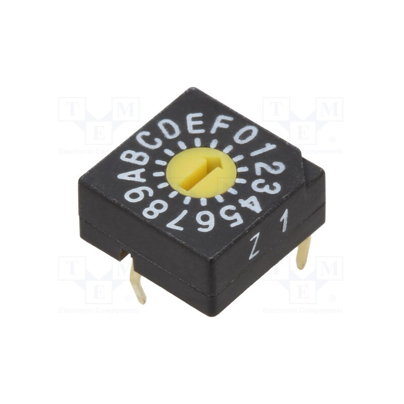 1 pcs x KNITTER-SWITCH - DRS 3016 - Encoding switch, Pos: 16, PCB,THT, 100mΩ, DC load @R: 0.03A/15VDC