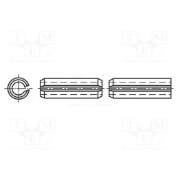 100 pcs x BOSSARD - 1076108 - Springy stud, stainless steel, BN 337, Ø: 3mm, L: 16mm, DIN 1481