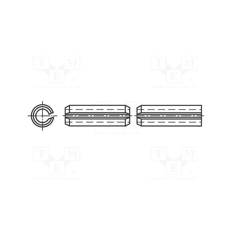 100 pcs x BOSSARD - 1076108 - Springy stud, stainless steel, BN 337, Ø: 3mm, L: 16mm, DIN 1481