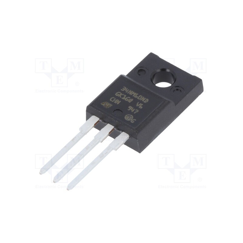 1 pcs x STMicroelectronics - STF34NM60ND - Transistor: N-MOSFET, FDmesh™ II, unipolar, 600V, 18A, Idm: 116A
