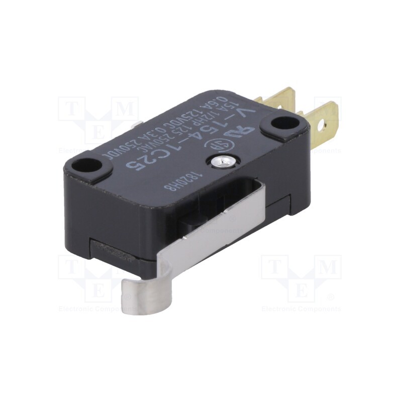 1 pcs x OMRON OCB - V1541C25 - Microswitch SNAP ACTION, 15A/250VAC, SPDT, ON-(ON), Pos: 2, IP40