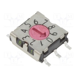 1 pcs x PTR HARTMANN - P25SMT101 - Encoding switch, DEC/BCD, Pos: 10, SMD, Rcont max: 80mΩ, 7x7x2.5mm