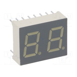 1 pcs x KINGBRIGHT ELECTRONIC - DA04-11EWA - Display: LED, 7-segment, 10mm, 0.4', No.char: 2, red, 1.9÷4.7mcd