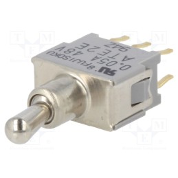 1 pcs x Nidec Copal Electronics - ATE2E-2M3-10-Z - Switch: toggle, Pos: 3, DP3T, ON-OFF-ON, 0.05A/48VAC, 0.05A/48VDC