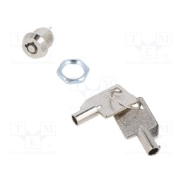 1 pcs x E-SWITCH - KO106A102 - Switch: key switch, Stabl.pos: 2, Switch.method: OFF-ON, Key: round