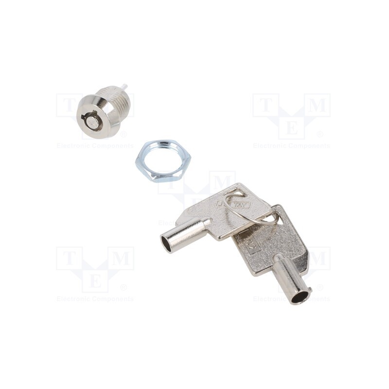 1 pcs x E-SWITCH - KO106A102 - Switch: key switch, Stabl.pos: 2, Switch.method: OFF-ON, Key: round