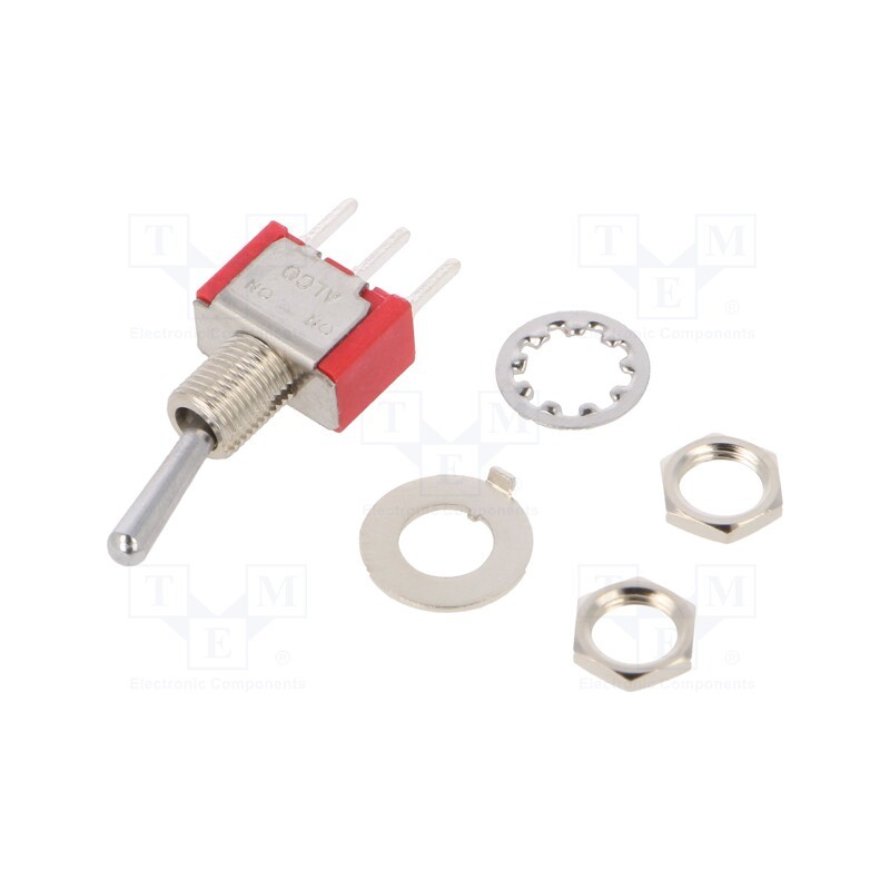 1 pcs x TE Connectivity - 3-1825136-8 - Switch: toggle, Pos: 2, SPDT, ON-ON, 2A/250VAC, 5A/28VDC, -30÷85°C