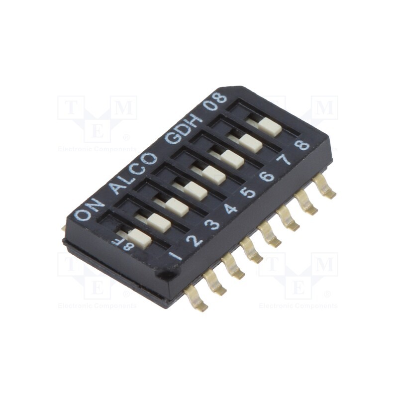 1 pcs x TE Connectivity - 1-1571983-0 - Switch: DIP-SWITCH, ON-OFF, 0.025A/24VDC, Pos: 2, -30÷85°C, SMT, GDH