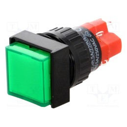 1 pcs x ONPOW - LAS1F-11/G/230V-IP40 - Switch: push-button, Pos: 2, SPDT, 3A/250VAC, 2A/24VDC, ON-(ON)