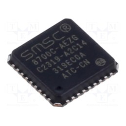 1 pcs x MICROCHIP TECHNOLOGY - LAN8700C-AEZG - IC: transceiver, 10/100Base-T, VQFN36, 3.3V, 0÷70°C, in-tray