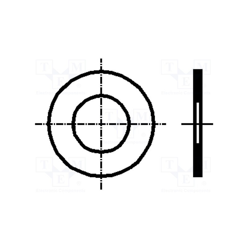 100 pcs x BOSSARD - 1225456 - Washer, round, M6, D12mm, h0.2mm, steel, Plating: plain oiled