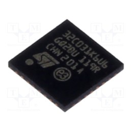 1 pcs x STMicroelectronics - STM32C031K6U6 - IC: ARM microcontroller, 48MHz, UFQFPN32, 2÷3.6VDC, -40÷85°C