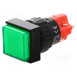 1 pcs x ONPOW - LAS1F-11Z/G-IP40 - Switch: push-button, Pos: 2, SPDT, 3A/250VAC, 2A/24VDC, ON-ON, IP40
