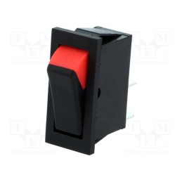 1 pcs x BULGIN - C1500XAMBBR - ROCKER, SPST, Pos: 2, ON-OFF, 16A/250VAC, black-red, none, 1500