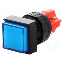 1 pcs x ONPOW - LAS1F-11Z/B-IP40 - Switch: push-button, Pos: 2, SPDT, 3A/250VAC, 2A/24VDC, ON-ON, IP40