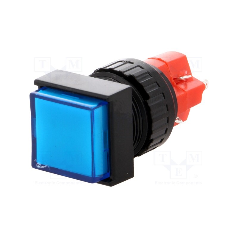 1 pcs x ONPOW - LAS1F-11Z/B-IP40 - Switch: push-button, Pos: 2, SPDT, 3A/250VAC, 2A/24VDC, ON-ON, IP40