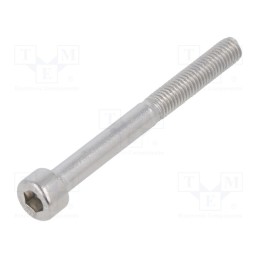 100 pcs x KRAFTBERG - M5X50/D912-A2 - Screw, M5x50, 0.8, Head: cheese head, hex key, HEX 4mm, DIN 912